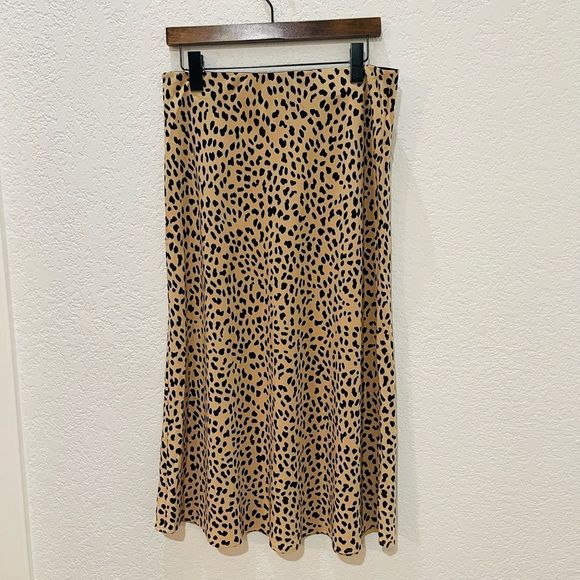 Sanctuary Leopard Print Everyday Midi Skirt Size XL - Picture 3 of 5